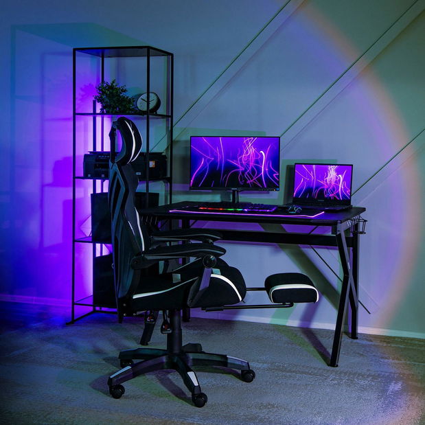 Gaming fotelja Mananera (crna + bijela) 