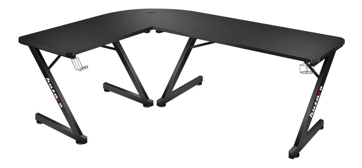 Rohový PC stolík Hyperion 7.0 (čierna)