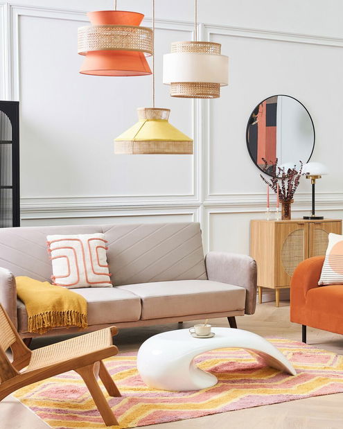 Függesztett lámpa Berto (sárga)