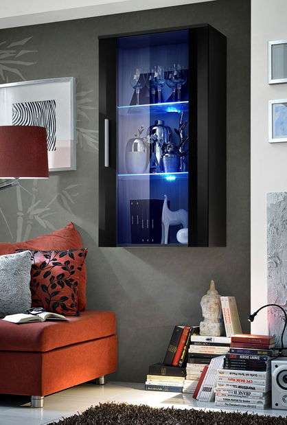 Vitrína na stenu Naomi 24 ZZ N2 (s osvetlením)