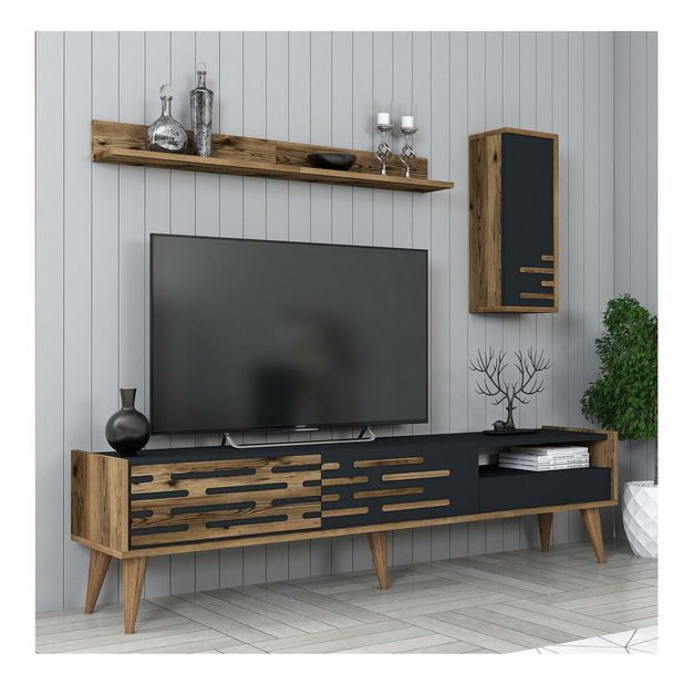 Set za dnevni boravak Tonase (orah + antracit)