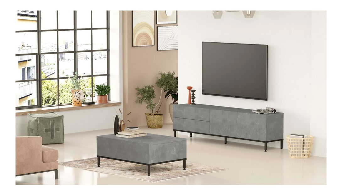 Set za dnevni boravak Levoretta 35 (siva + crna)