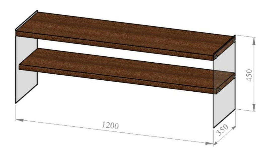 TV asztal Vamebo 3 (dió) 