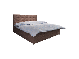 Manželská posteľ  Boxspring 180 cm Fade 1 (tmavohnedá) (s matracom a úložným priestorom)
