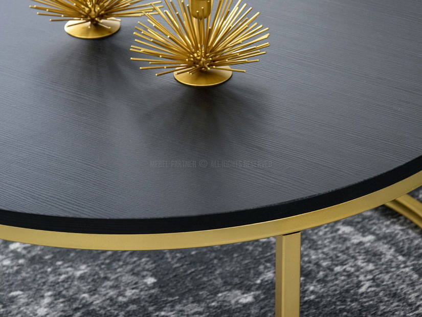 Konferenčný stolík Kolja Stolik Xl (čierna + zlatá)