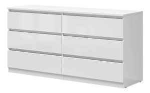 Komoda BRW Tetrix 4 (lesk biely) 
