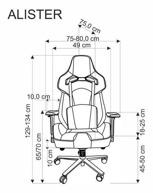 Fotoliu gaming Aligator (gri + negru)