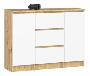 Komoda Kalista VI (hrast artisan + bijela)