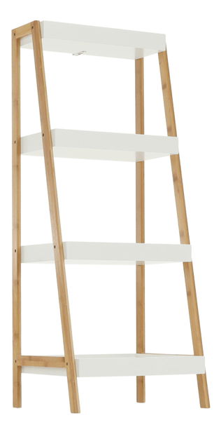 Regál Rameil R2 (bambus lakovaný + biela) *výpredaj