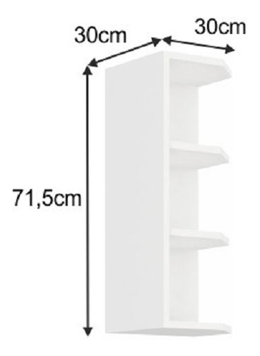 Horný kuchynský regál Strolis 30 G ZAK-72 (biela)