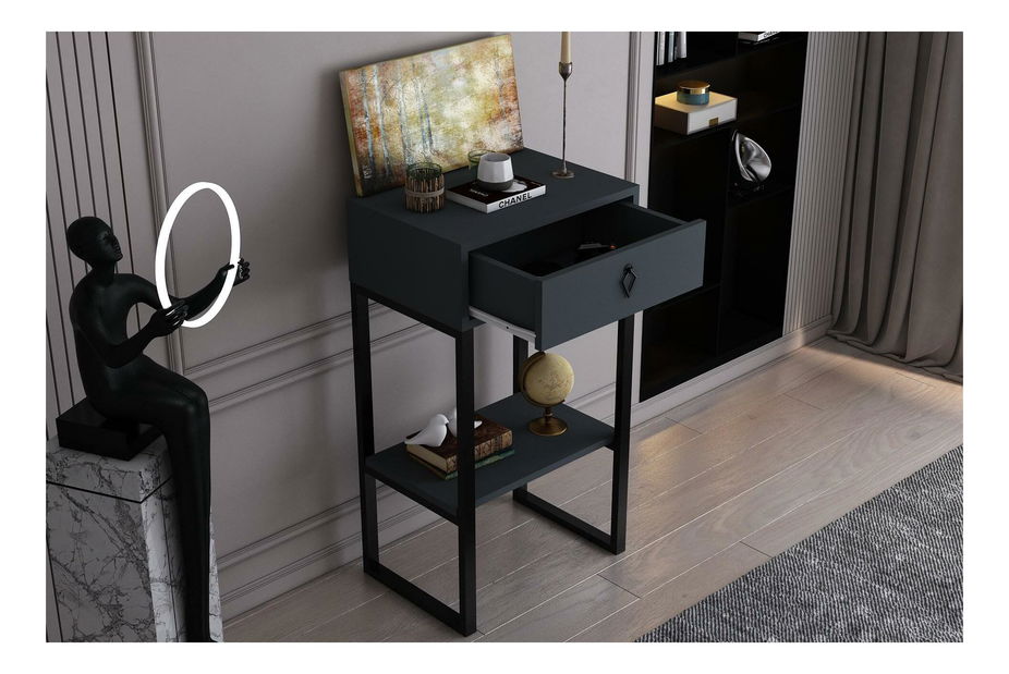 Éjjeliszekrény Vakara (antracit)