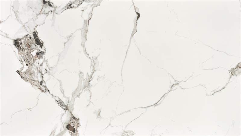 Jedálenský stôl Emilo 120 (biely mramor + čierna) (pre 4 osoby)