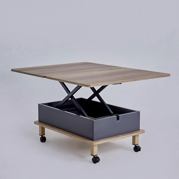 Konferenčný stolík na kolieskach Ninno (alaska + antracit)