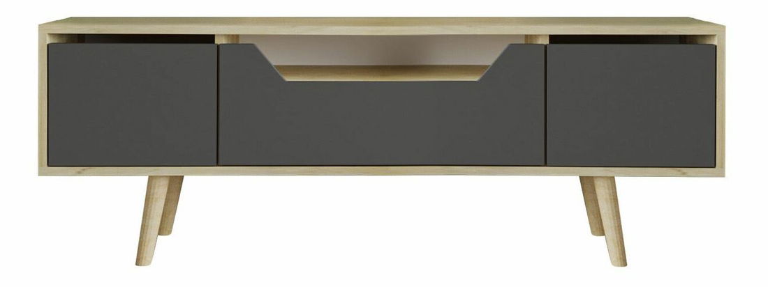 TV skrinka Romia (dub zafírový + antracit)