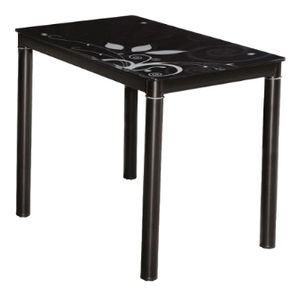 Jedálenský stôl 80 cm Damion (čierna + čierna) (pre 4 osoby)