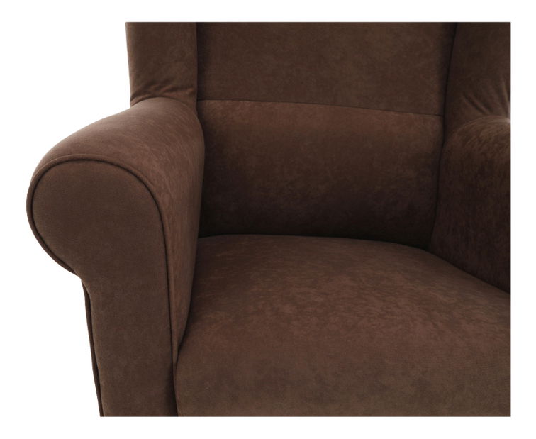 Fotelja s tabureom Aevo (smeđa) 