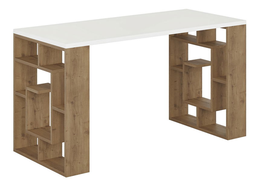 PC stolić Maize (bijela + tamni hrast)