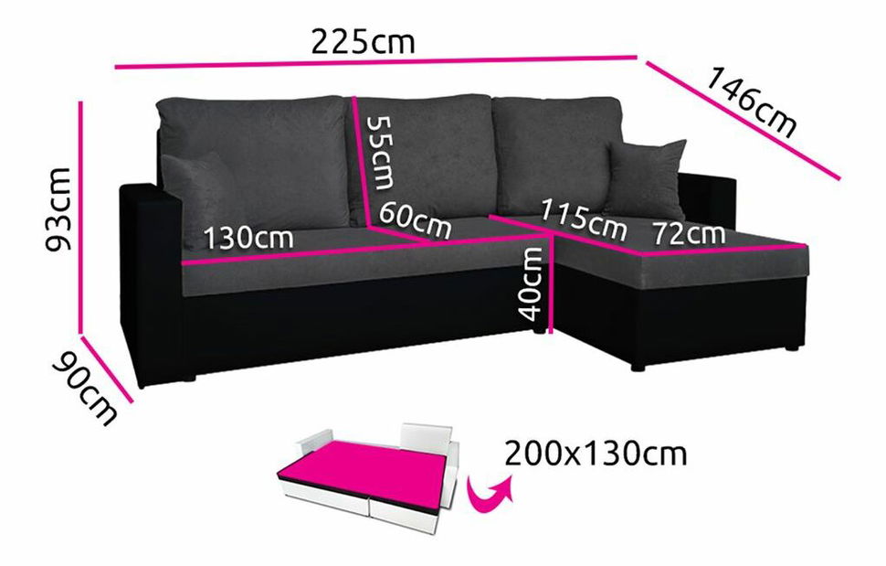 Colțar Parrie (Alb + maro) (D)