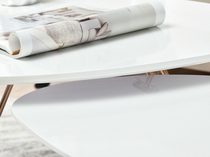 Konferenčný stolík Rave Zest Xl (biela + medená)