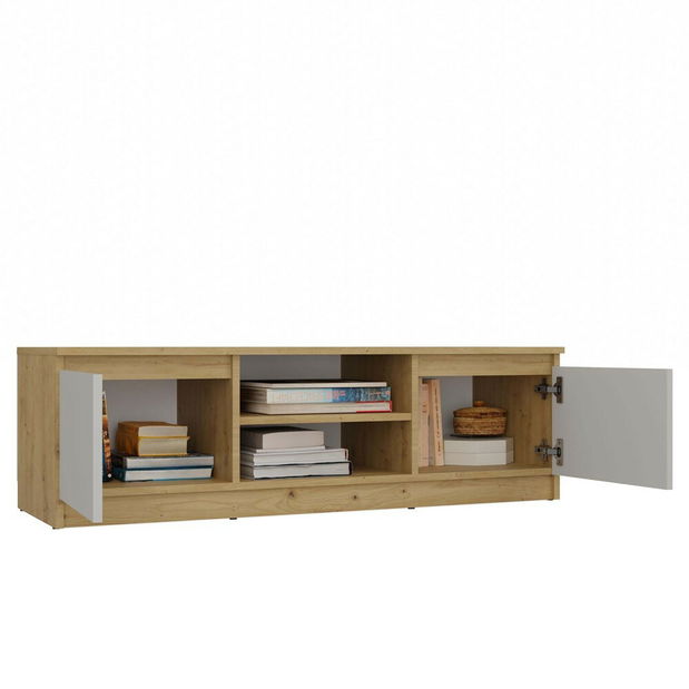 Masă TV/ Comodă TV Musecalo 120 (stejar artisan + cashmir)