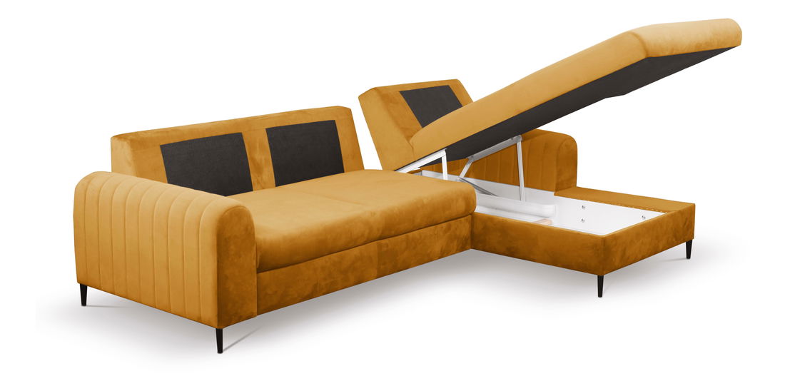 Rohová sedacia súprava Monique (horčicová) (P)