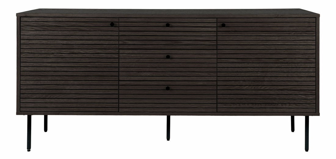 Komoda Ksitina 4 (tmavohnedá)