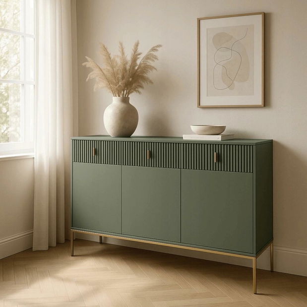 Komód Militaba (fekete) 