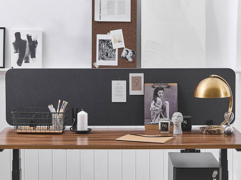 Separator masă de lucru 160x40 cm Whitley (gri închis)