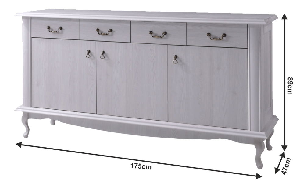 Komoda Valiara DA6 (biela)