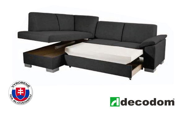 Rohová sedačka Decodom Malaga Lux antracit (L)