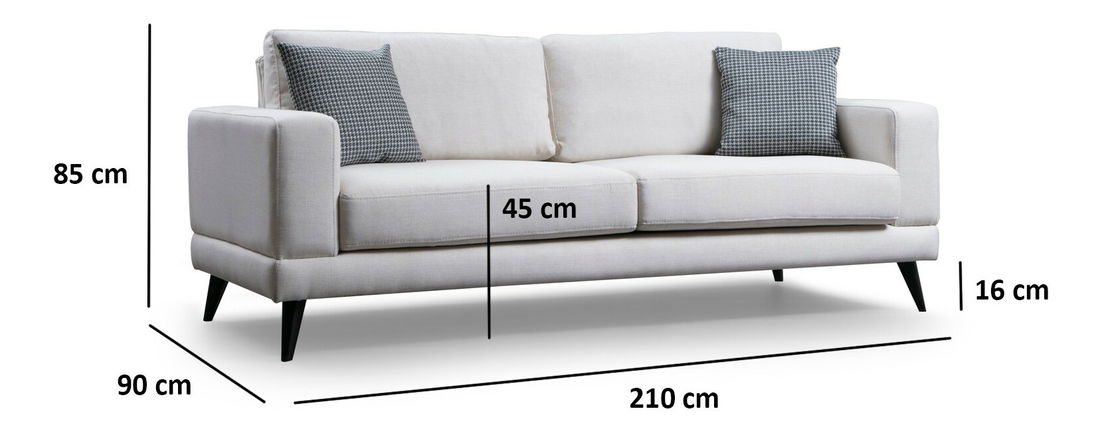 Háromszemélyes kanapé Noro (bézs)