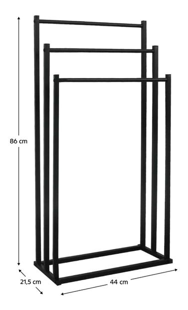 Törölközőtartó Pablo (fekete) 