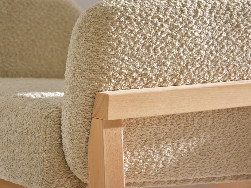 Relaxačné kreslo Laopas (béžová + dub)