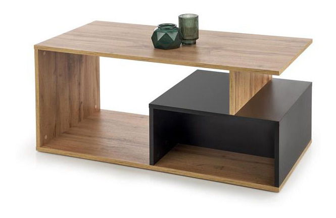 Dohányzóasztal Cabama (fekete + wotan tölgy)