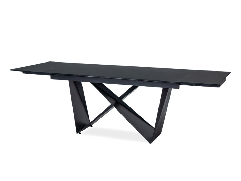 Széthúzható étkezőasztal 160-240 cm Carmon (fekete + fekete) (8 és több fő részére)