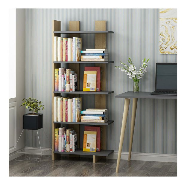 Raft Bulote (antracit + stejar negru) 