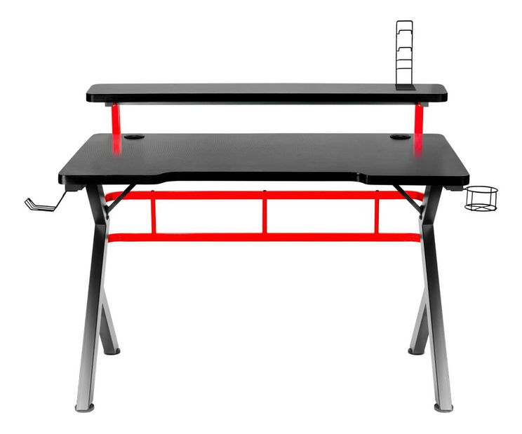 Masă PC Hyperion 5.0 (negru + roșu)