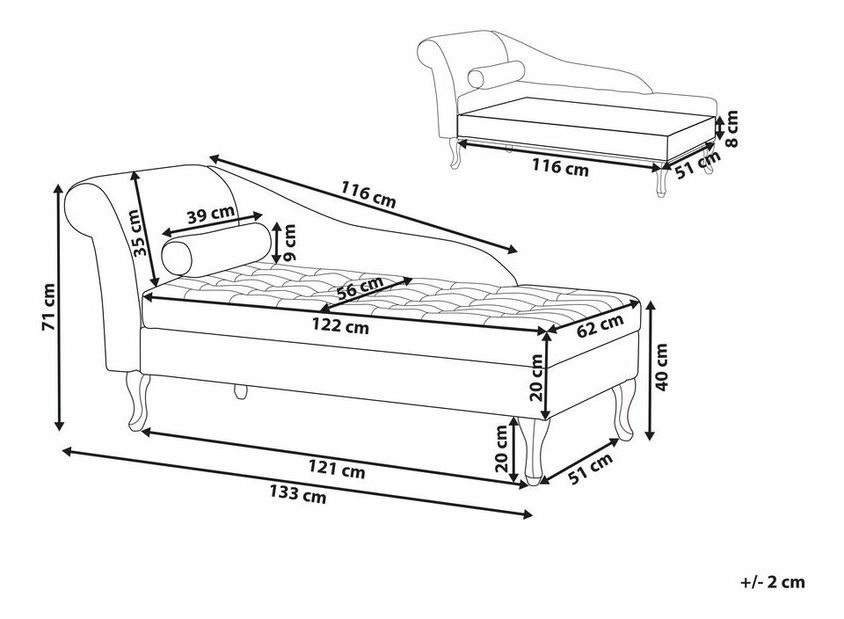 Sofa Pessia (tamnozelena) (L)