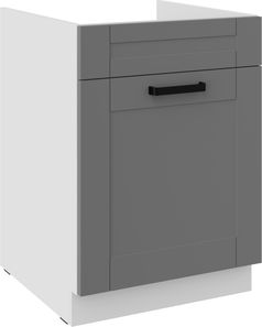 Dolná kuchynská skrinka Lucid 60 ZL 1S BB (korpus: biela + front: mdf dustgrey)