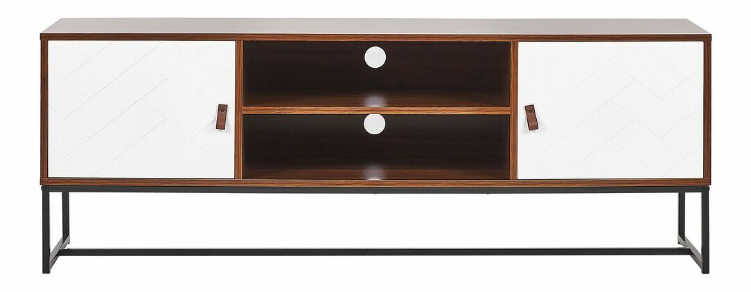 TV stolić/ormarić NAVVEA (tamno drvo + bijela)