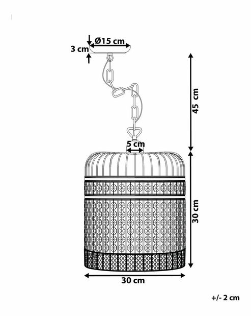Viseća svjetiljka Carison (crna)