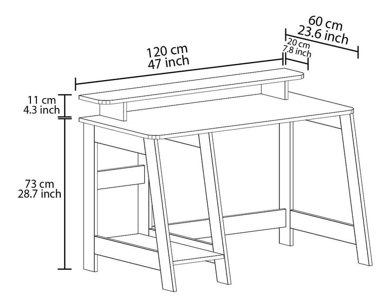 Masă PC Cantry (alb)
