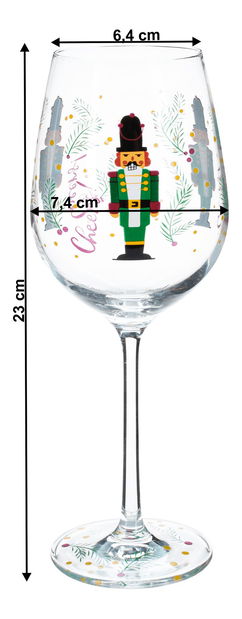 et de 3 pahare de vin 450ml Tipsi trio (motiv de iarnă)