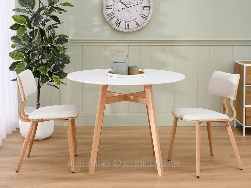 Étkezőasztal Croc (fehér + bükk)