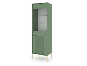 Vitrină Isae 40 (verde fumuriu + auriu)