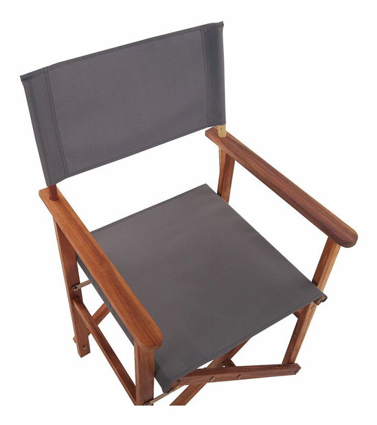 Set 2 buc. scaune de grădină Carli (lemn închis)