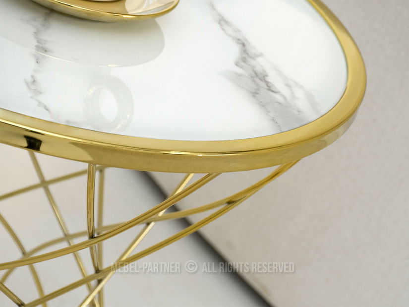 Stolić za kavu Favorezcan (mramor + zlatna)