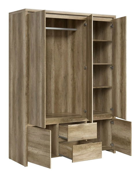 Dulap de haine Kasey SZF5D2S (Stejar monument)