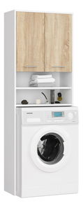 Dulap deasupra mașinii de spălat Farid TYP5 (Alb + Stejar sonoma)