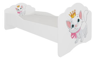 Detská posteľ 160x80 cm Cassi (s roštom a matracom) (mačka)